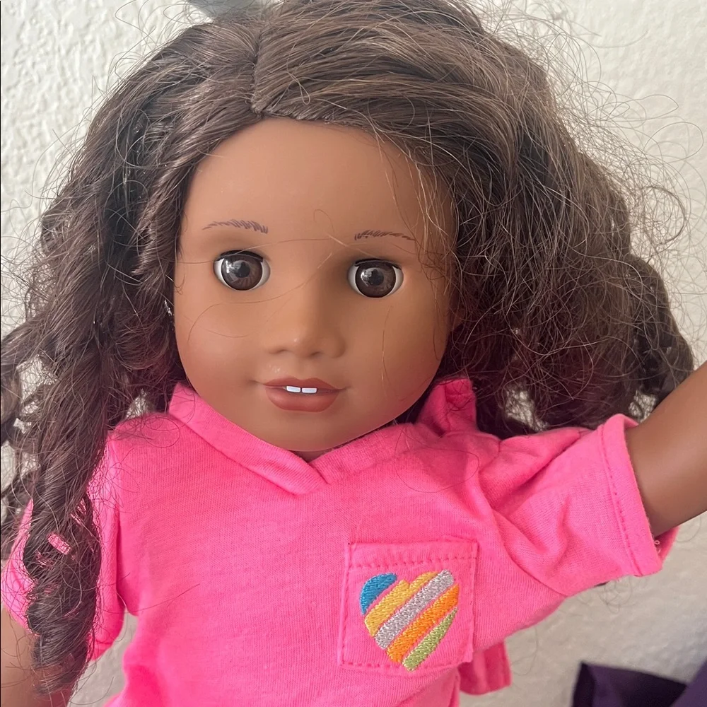 American Girl Doll Truly Me #67 Dark Skin-Brown Eyes-18" - Curly Hair Side Part - Picture 3 of 9